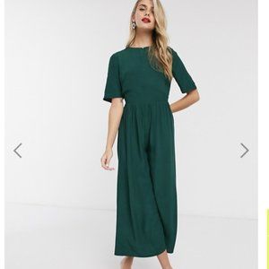 Asos Emerald Jumpsuit with Button Back Detail